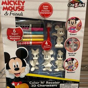 Disney Mickey Mouse & Friends 3D Coloring Set with Markers